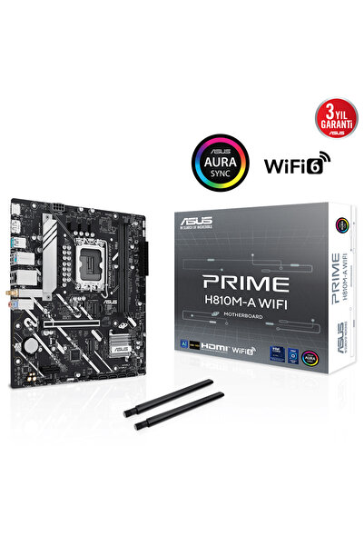 ASUS PRIME H810M-A WIFI H810 DDR5 (بدون VGA) GLan mATX HD DP M2 Wifi BT AURA ...