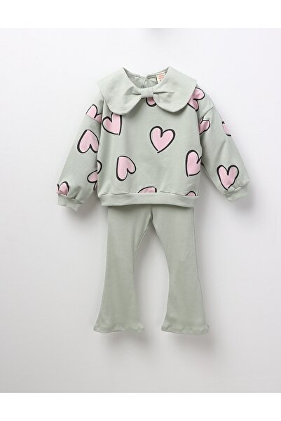 MiniKids Κοριτσίστικο ρούχο σε σχήμα καρδιάς Yvona πράσινο 122 (6-7 ετών)