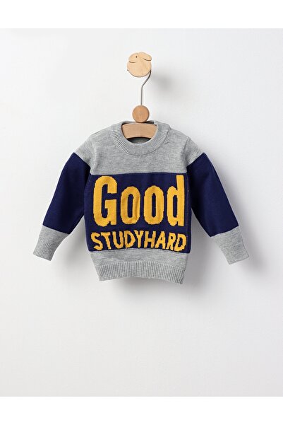 MiniKids GOOD STUDYHARD sweater gray-blue 92(18-24 months)
