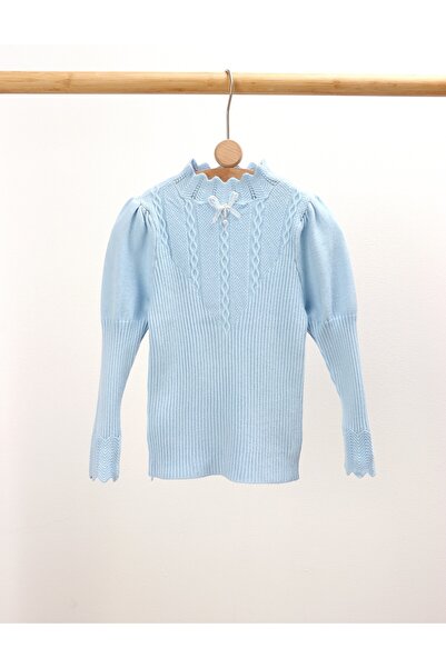 MiniKids Girls' blouse with puff sleeves Sonia blue 116 (5-6 years)