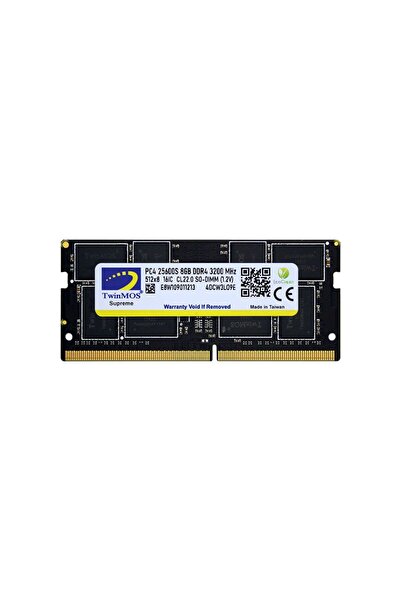 TwinMOS ذاكرة وصول عشوائي DDR4 SO-DIMM سعة 8 جيجابايت بتردد 3200 ميجاهرتز (MD...