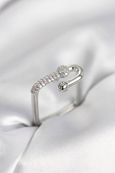 STİLLOVE Silver Color Zircon Stone Tiffany Model Square Women's Ring