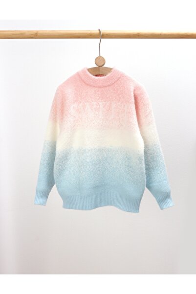 MiniKids Sweet You Mohair Sweater, coral-white-blue 146 (10-11 years)