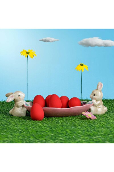 OEM Pink Easter Plate with Patterned Ø23x10cm