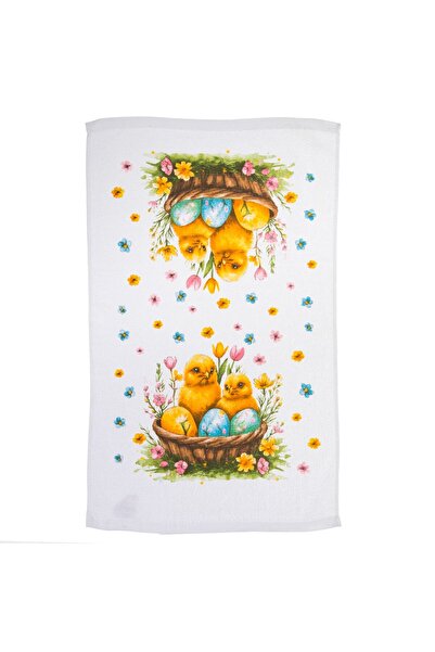 OEM White Cotton Kitchen Towel with Patterned 60x35cm