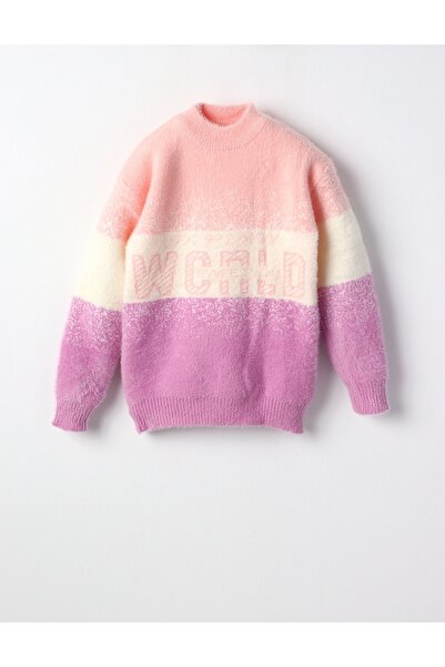 MiniKids Sweet You Mohair Sweater, coral-purple 158 (12-13 years)