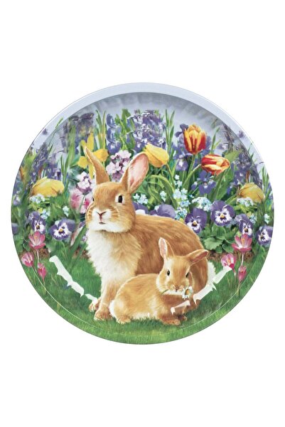 OEM Decorative Metal Plate with Patterned Ø26cm