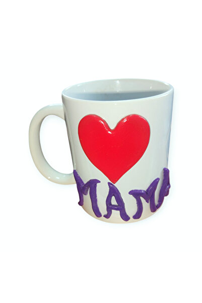 OEMS Hand-decorated Mug with Polymer Clay, Fino, model 'MAMA'