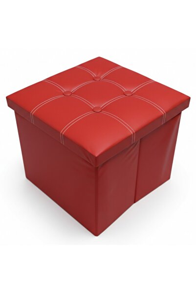 MASTPAD Folding stool with storage space, ottoman type, made of eco- Leather ...