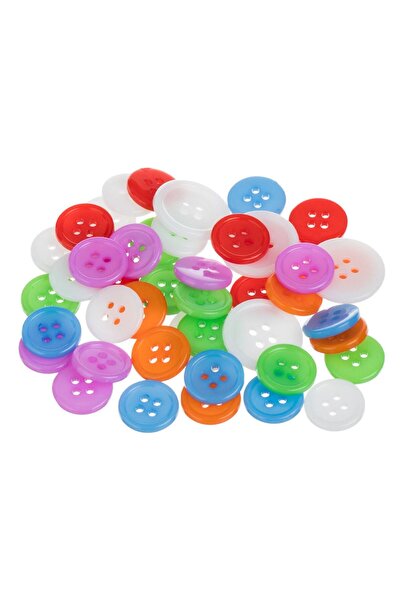 OEM Nasturi din Plastic de 2 Marimi Diferite Culori pentru Creatii - 41buc