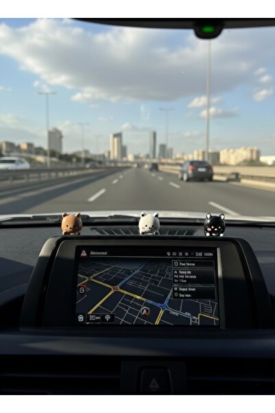 senfida Automobile Triple Dashboard Decoration Teddy Bears Resin Plastic Smoo...