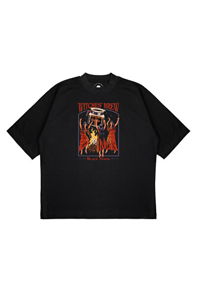 TRAGEDY Unisex Oversize Witch Brew Printed Boxy Fit Thick Fabric (240Gsm) T-S...