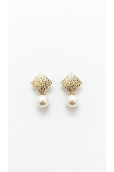 GLİTHE.CO Elegant Women's Earrings with Steel Pearl Dangle