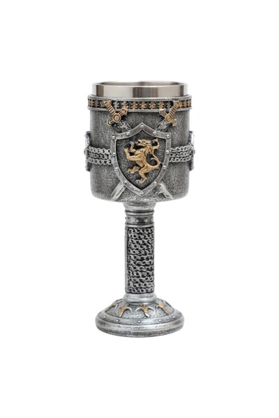 MASTPAD Premium medieval goblet, antiqued metal, elegant gift for men and col...