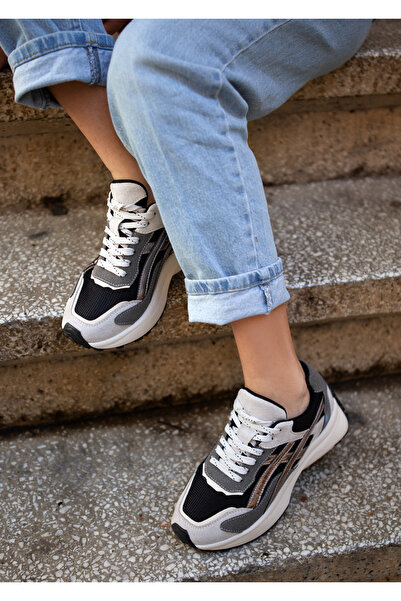 EREN SHOES BAG ASHE (83147 SMS) File Detaylı içi Ortopedik Bağcıklı Kaymaz Ta...