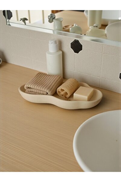 magnocandles White Wavy Decorative Plate 29X13X4,5Cm, Bathroom Organizer, Key...