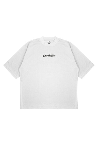 TRAGEDY تي شيرت للجنسين مقاس كبير من OFF-WHITE مطبوع بنقاط وقماش سميك (240 جر...