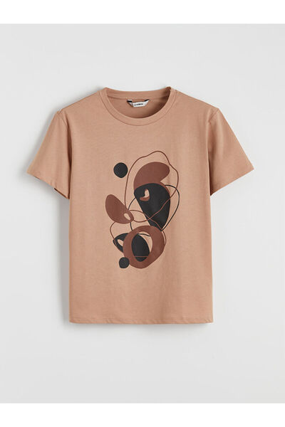 LC Waikiki تي شيرت نسائي مطبوع عليه Selects I Zero Roba Collar من Freezen Store