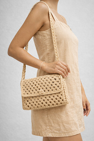 MSM El Yapımı Örgü Kadın Çantası Günlük ve Şık El Yapımı Örgü Omuz Çanta