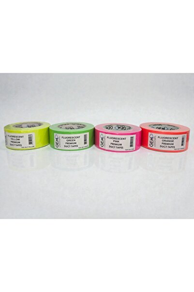 GEM - شريط لاصق قماشي/قماشي ممتاز 50 مم × 25 م - جميع الألوان (فلورسنت، أخضر،...