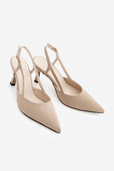 Marjin Pantofi cu toc stiletto pentru femei, cu bretele laterale deschise, cu...