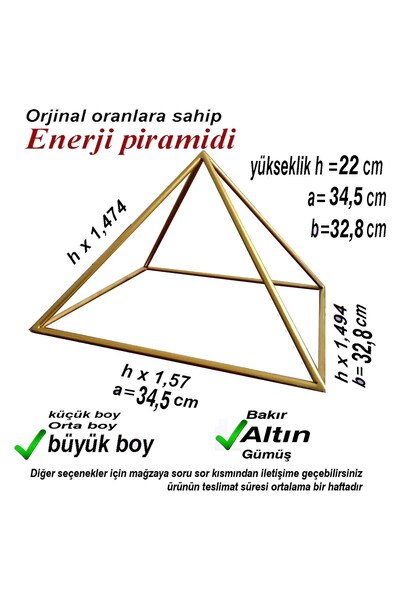 ilkerdizayn Enerji Piramidi Gerçek Ölçekli Büyük Boy