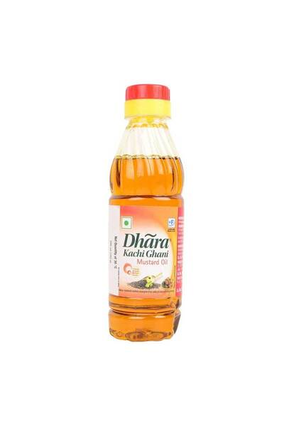 Dhara KACHI GHANI MUSTARD OIL PET BOTTLE 200ML
