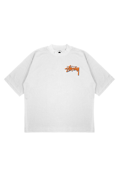 TRAGEDY Unisex Oversize Stussy Shoes Printed Boxy Fit Thick Fabric (240Gsm) T...