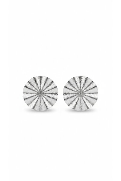 GLİTHE.CO Steel Wavy Silver Design Earrings