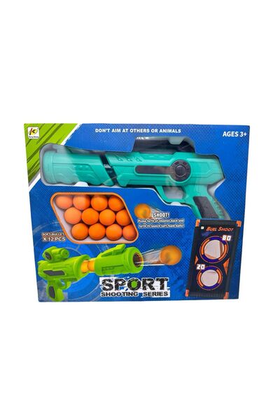 JPT Set lansator de bile din spumă cu țintă, 12 buc.