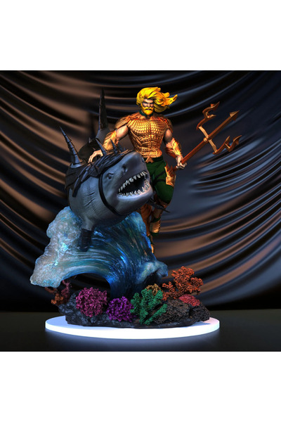 Generic أكوامان مع سمكة قرش