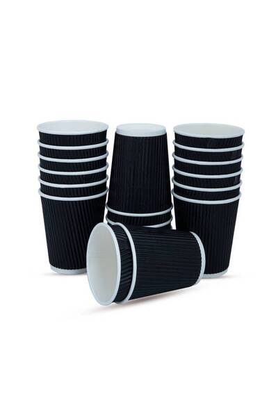 Zoom Paper Cups 8 Oz Double Hot and Cold Black