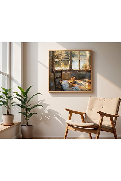 Tuba Decor Square Painting with Wooden Frame