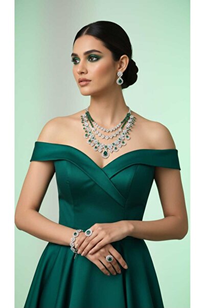 Arjwan Accessories طقم اكسسوار حلي نسائي بلمة اخاذة