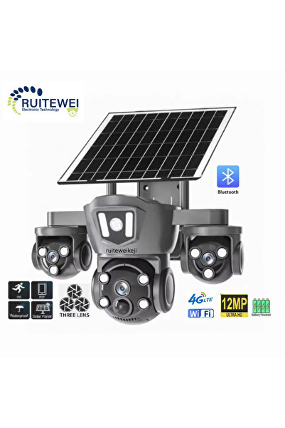 Teknova 4G Solar Surveillance Camera 12MP, 360°, Night Vision, Motion Detecti...