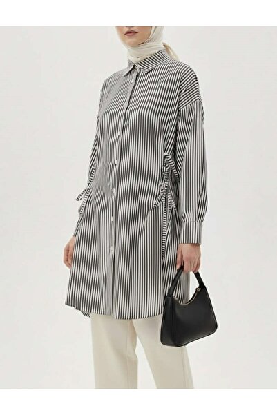 Burcia Striped Side Tie Shirt