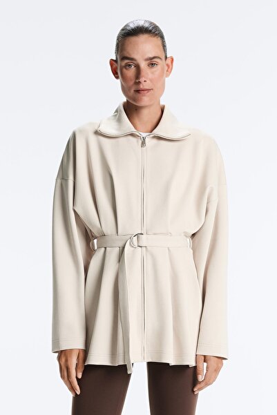 Oysho Pike detaylı pamuklu uzun ceket
