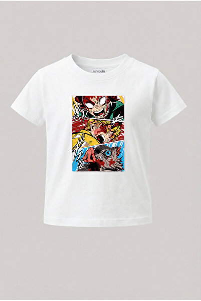 nirvoda Tricou pentru copii Demon Slayer Tanjiro Zenitsu Tricou imprimat pent...