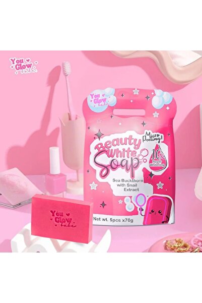You Glow babe Beauty White Soap, 5pcs pack – Brightening & Exfoliating with S...