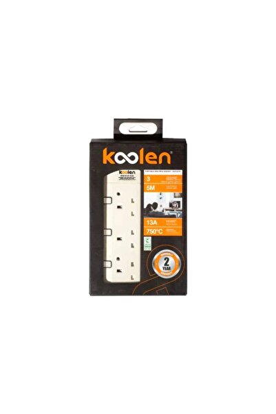 Kolin Electric Extension Cord 3 Outlets 5 Meters
