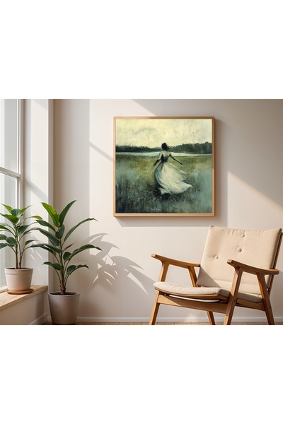 Tuba Decor Square Painting with Wooden Frame