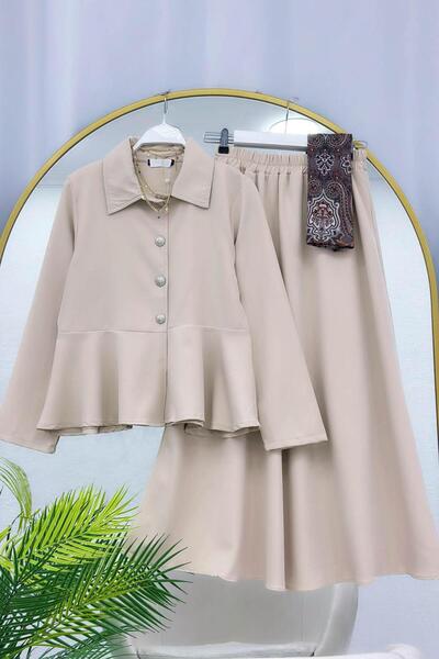 VOLT CLOTHİNG Women's Six-Piece Ruffled Skirt Set