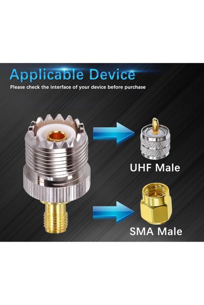 Generic SMA Female to UHF PL-259 Female Coaxial Plug for CB Radio Antenna SO239