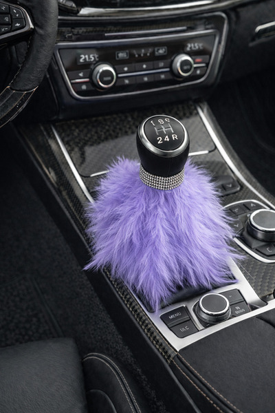 IŞILTI DESİGN Crystal Stone Detailed Feathered Auto Gear Shift Ornament for W...