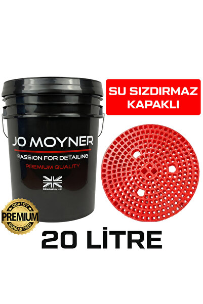 Jo Moyner Araç Yıkama Kova Seti Grid Guard Kova Kapak Siyah 3lü