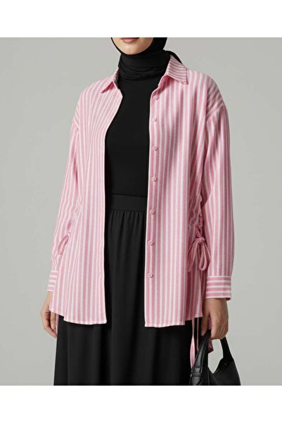 Burcia Striped Side Tie Shirt
