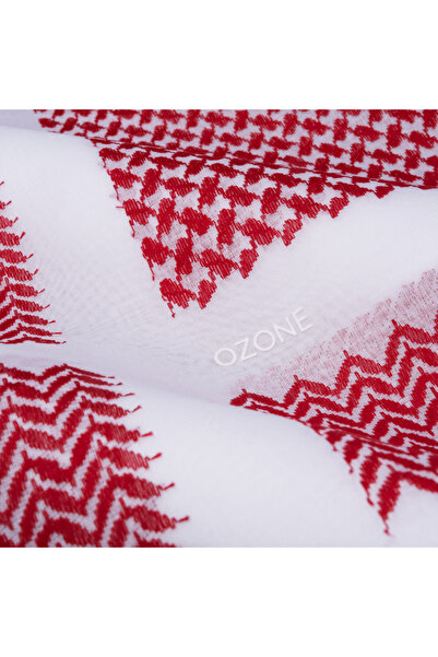 First Life First Life Z Ozone Red Shemagh - Men's Shemagh with Modern Geometr...