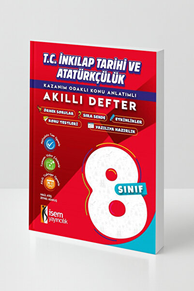 İsem Yayıncılık 8. Sınıf T.C. İnkılap Tarihi ve Atatürkçülük Akıllı Defter (2...