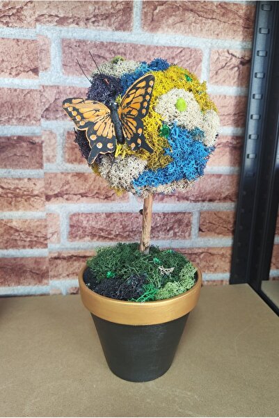 OEMS Decorațiune cu lichen stabilizat - Copac, diametru 40 cm