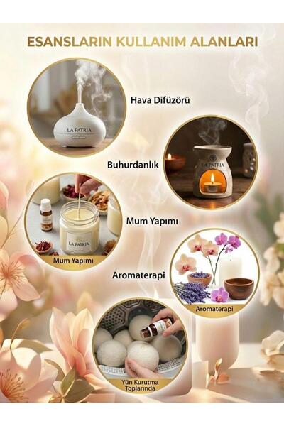 LaPatria Çamaşır Yün Kurutma Topu Kokusu - Japon Kiraz Çiçeği - 10 ml - 1 Adet - Esansiyel Uçuçu Yağ